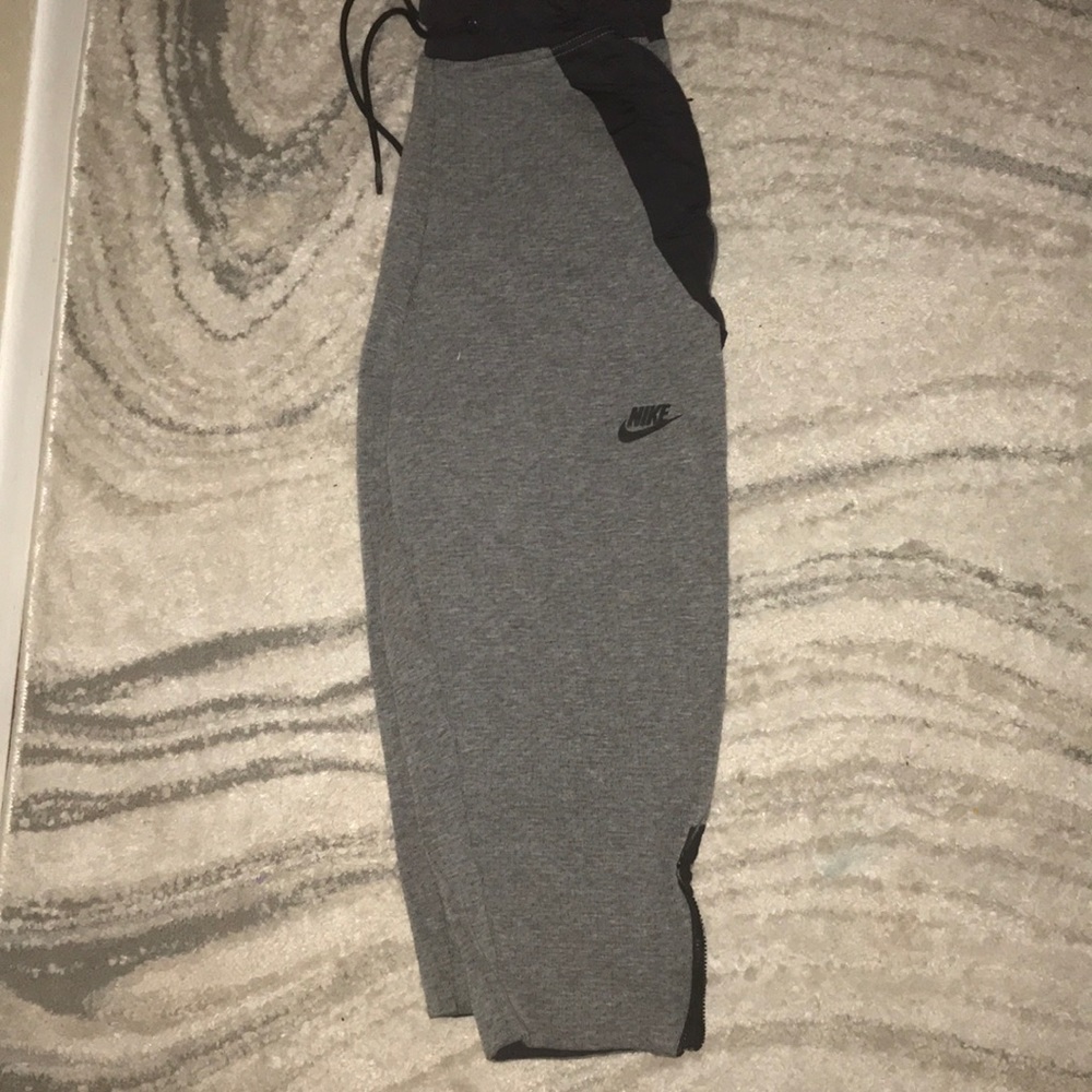 These are gray Nike joggers/shorts